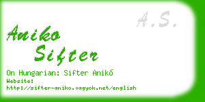 aniko sifter business card